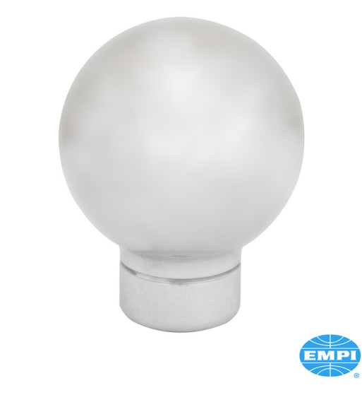 Gear shift knob, round, Billet Style, aluminium, polished. For Empi No. 00-4449-0, 00-4450-0 and 00-4451-0 Gear shift knob, round, Billet Style, aluminium, polished. For Empi No. 00-4449-0, 00-4450-0 and 00-4451-0