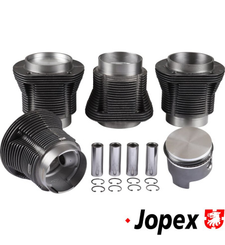 Big bore piston and cylinder set, casted, bore 87.0 mm, stroke 69.0 mm, upper 94 mm, lower 90 mm, CLASSIC