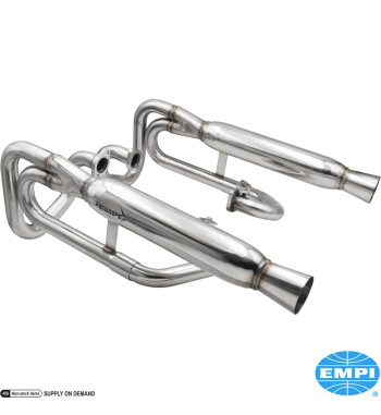 Exhaust rear, Sport, Dune Buggy, Dual Style. For use without heat exchangers. Made of stainless steel