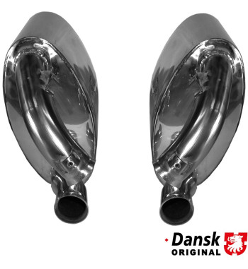Exhaust set rear, Sport, OE sound. Made of polished stainless steel. With TÜV/EEC approval