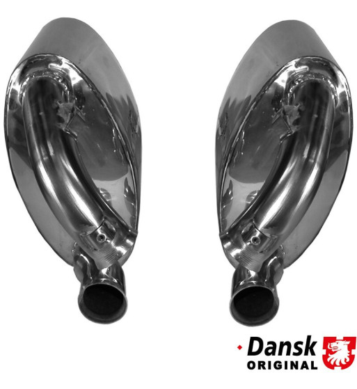 Exhaust set rear, Sport, OE sound. Made of polished stainless steel. With TÜV/EEC approval