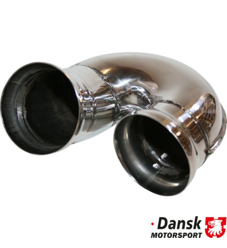 G-pipe replacing the rear exhaust together with 92.200S, Sport. Made of polished stainless steel