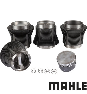 Big bore piston and cylinder set, forged, bore 90.5 mm, stroke 82.0 mm, upper 98 mm, lower 96 mm, MAHLE
