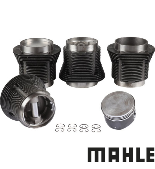 Big bore piston and cylinder set, forged, bore 90.5 mm, stroke 82.0 mm, upper 98 mm, lower 96 mm, MAHLE Big bore piston and cylinder set, forged, bore 90.5 mm, stroke 82.0 mm, upper 98 mm, lower 96 mm, MAHLE