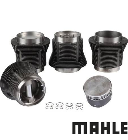 Big bore piston and cylinder set, forged, bore 90.5 mm, stroke 82.0 mm, upper 98 mm, lower 96 mm, MAHLE