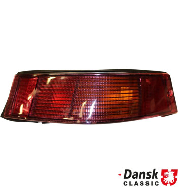 Tail light with red glass and rubber seal, EU model, right, with E-mark. Modifications needed for converting to US model