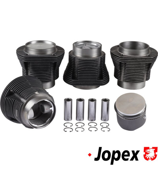 Big bore piston and cylinder set, casted, bore 83.0 mm, stroke 64.0 mm, upper 90 mm, lower 87 mm, CLASSIC Big bore piston and cylinder set, casted, bore 83.0 mm, stroke 64.0 mm, upper 90 mm, lower 87 mm, CLASSIC