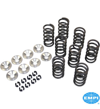 Valve spring set including retainers and locks, single, High-Rev., 8 pieces. Ø32 mm and approx 54 mm free length