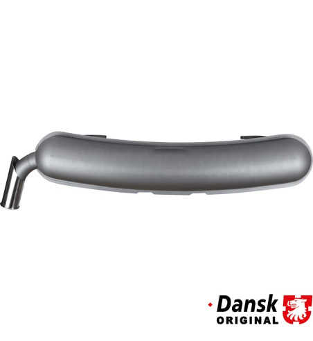 Exhaust rear, with one Ø57 mm tail pipe and chrome tip. Made of steel with grey heat resistant paint. With TÜV/EEC approval