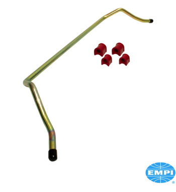Anti roll bar, front, for link pin, narrowed. Made from heavy 3/4 steel, zinc plated. Including urethane bushings