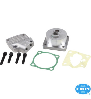Oil pump, Filter Flow, for flat cam gear, 32 mm gears. Adds a conventional oil filter to your engine. Also use 8113750318