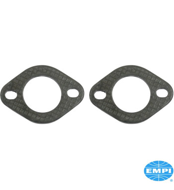 Gasket set between preheating pipe and exhaust rear, single port, inner diameter 1 3/8, 4 pieces. Made of steel
