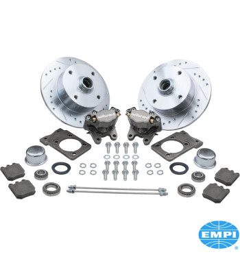 Brake disc set, front, 4x130. Including discs, calipers, brake pads, brackets and 2 brake lines, Wilwood