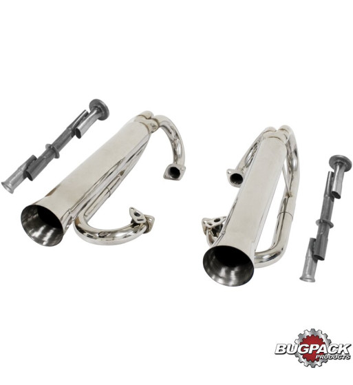 Exhaust system rear with inserts, Dual Racing Style. Eliminates heat exchangers. Made of stainless steel Exhaust system rear with inserts, Dual Racing Style. Eliminates heat exchangers. Made of stainless steel