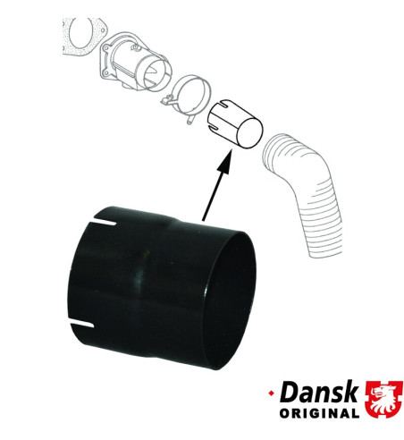 Connecting piece between heater control box and heater hose. Made of steel with black paint