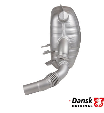 Exhaust rear, OE style, right. Made of glass bead blasted stainless steel. With TÜV/EEC approval for 3.4 L engine
