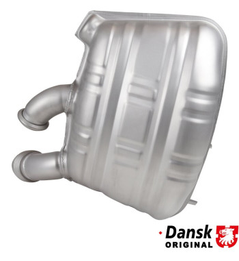 Exhaust rear, OE style, right. Made of glass bead blasted stainless steel. With TÜV/EEC approval for 3.4 L engine