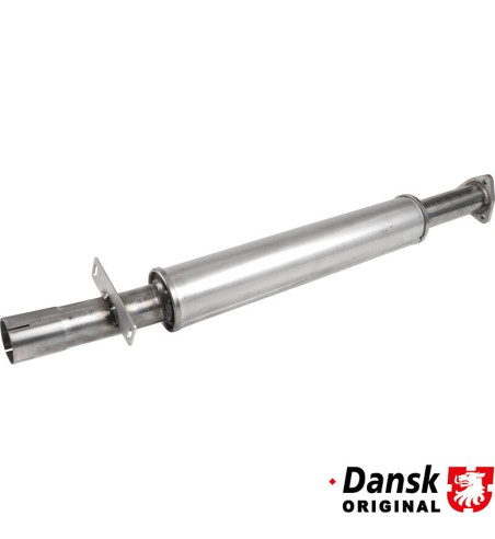 Intermediate exhaust. The tubing is made of stainless steel 0409 and the box stainless steel 0304. With TÜV/EEC approval