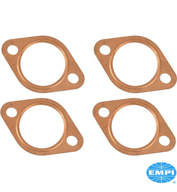 Gasket set between preheating pipe and exhaust rear, single port, inner diameter 1 1/2, 4 pieces. Made of copper