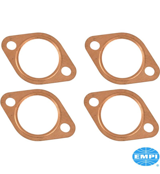 Gasket set between preheating pipe and exhaust rear, single port, inner diameter 1 1/2, 4 pieces. Made of copper Gasket set between preheating pipe and exhaust rear, single port, inner diameter 1 1/2, 4 pieces. Made of copper
