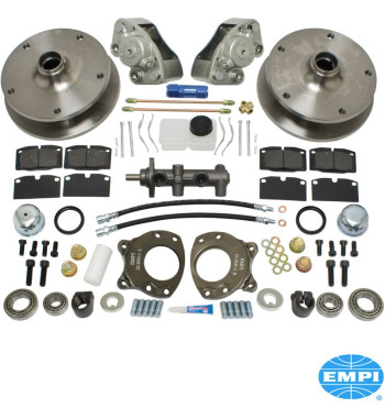 Disc brake conversion set, front. Fits LHD vehicles. The kit includes all the parts you need to convert your VW to disc brakes