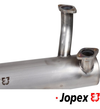 Exhaust rear, Performance, 42 mm tubing, without heat bells, with two tail pipes. Made of stainless steel