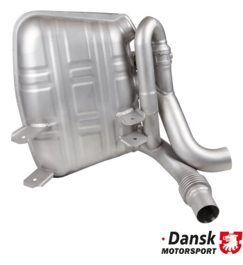 Exhaust set rear, Sport, OE style, with adjustable sound valves. Made of glass bead blasted stainless steel