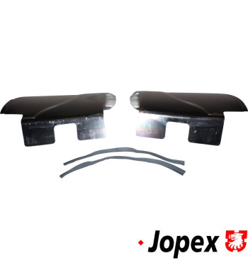 Wing guard, aluminium chromed, rear, Germany. Helps protect the fender from small dents and scratches. Sold in pairs