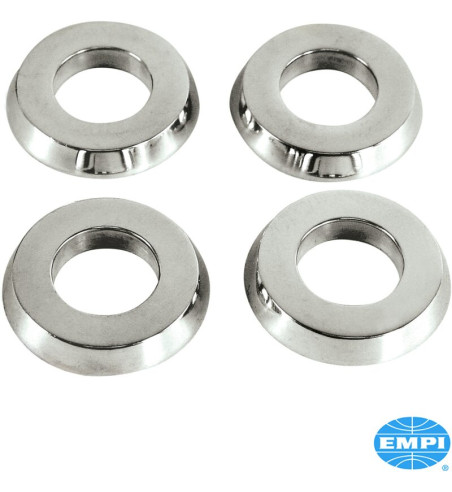 Escutcheon set for inner door handle and window winder handle, Billet style, aluminium, 4 pieces