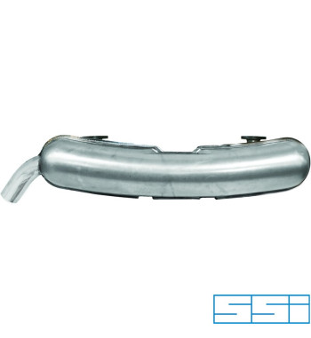 Exhaust rear, Sport, with one Ø60 mm tail pipe. For use with heat exchanger conversion. Made of stainless steel