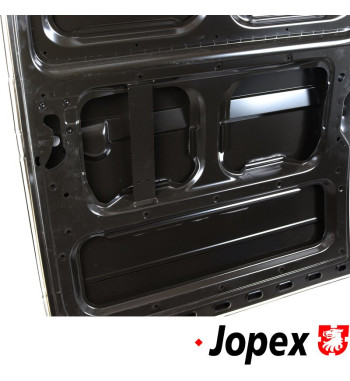Sliding door, Cargo version, late version, right. Including the bracket for central locking unit