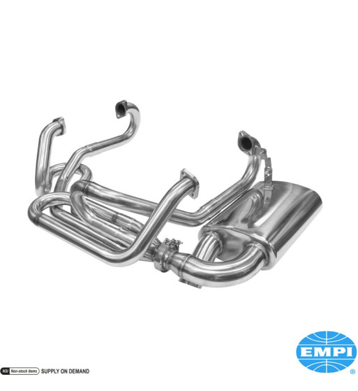 Exhaust system, Sideflow, 4 into 1 merged collector, 1 5/8 tubing, with one tail pipe. Made of stainless steel Exhaust system, Sideflow, 4 into 1 merged collector, 1 5/8 tubing, with one tail pipe. Made of stainless steel