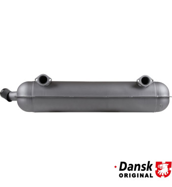 Exhaust rear, with one Ø57 mm tail pipe and chrome tip. Made of steel with heat resistant grey paint