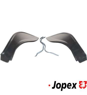 Wing guard set, front, aluminium, chrome gloss anodized, 2 pieces. Germany. Protect the wing from small dents and scratches