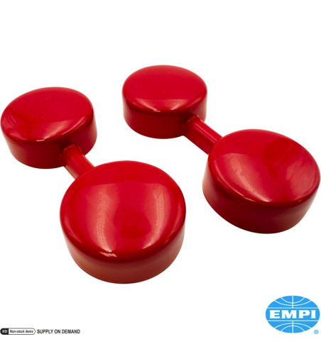 Velocity stack covers, red vinyl, for IDA 48 and EPC 48/51 carburettors, inner diameter 2.75, 2 pieces