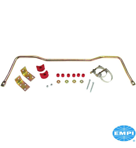 Anti roll bar, rear, for I.R.S. Made from heavy 3/4 steel, zinc plated. Including urethane bushings