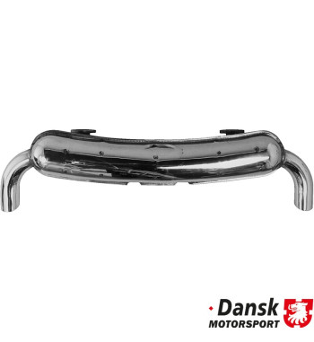 Exhaust rear, Sport, with two Ø70 mm tail pipes. Made of polished stainless steel. With TÜV/EEC approval