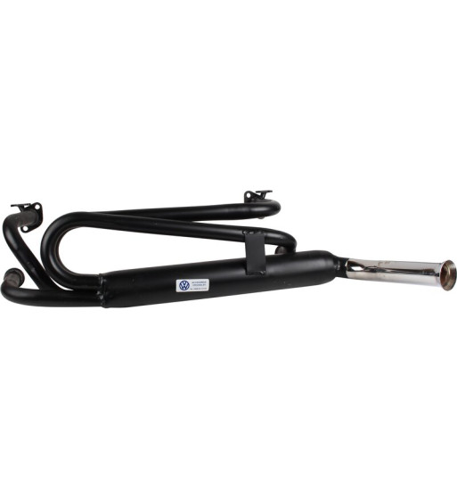 Exhaust rear, Sport, with one tail pipe. Made of steel with black paint, tail pipe of chromed steel Exhaust rear, Sport, with one tail pipe. Made of steel with black paint, tail pipe of chromed steel