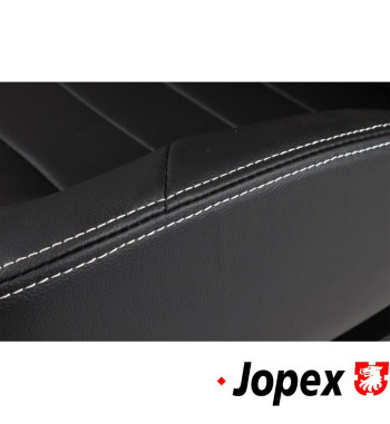 Sports seat set with seat rails, black, drivers and passengers side. For universal installation