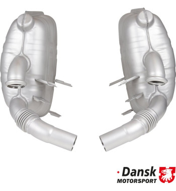 Exhaust set rear, Sport, OE style. Made of glass bead blasted stainless steel. With TÜV/EEC approval for 3.4 L engine