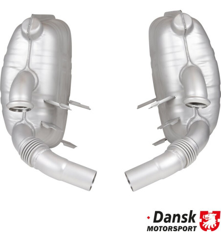 Exhaust set rear, Sport, OE style. Made of glass bead blasted stainless steel. With TÜV/EEC approval for 3.4 L engine
