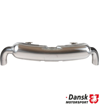 Exhaust rear, Sport, with two Ø84 mm tail pipes. Heat exchanger conversion is necessary. Made of polished stainless steel