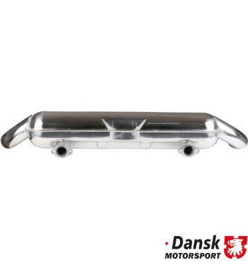 Exhaust rear, Sport, with two Ø84 mm tail pipes. Heat exchanger conversion is necessary. Made of polished stainless steel