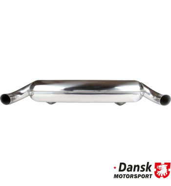 Exhaust rear, Sport, with two Ø84 mm tail pipes. Heat exchanger conversion is necessary. Made of polished stainless steel