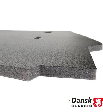 Engine bay sound damping mat, black foam. Minor modifications might be needed depending on year and model