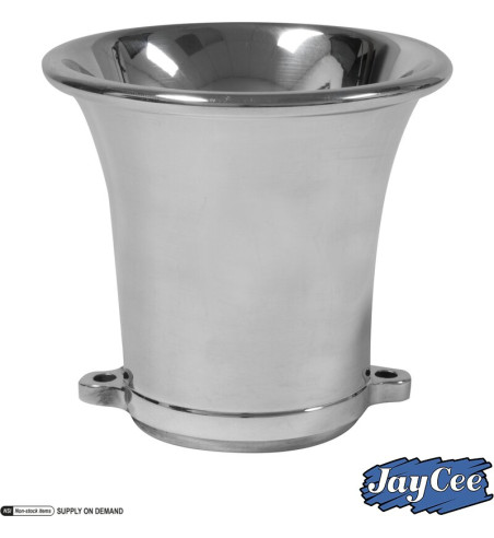 Velocity stack, Billet style aluminium, polished, 3 1/4. Fits Weber IDA and Empi EPC carburettors