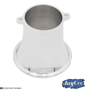 Velocity stack, Billet style aluminium, polished, 3 1/4. Fits Weber IDA and Empi EPC carburettors