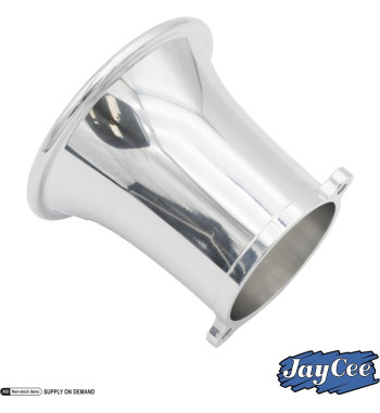 Velocity stack, Billet style aluminium, polished, 3 1/4. Fits Weber IDA and Empi EPC carburettors