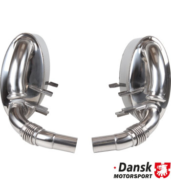 Exhaust set rear, Sport. Made of polished stainless steel. With TÜV/EEC approval for 3.4 L engine