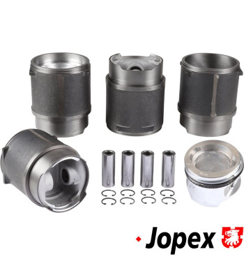 Big bore piston and cylinder set, casted, turn 1.9 to 2.0 L, bore 95.0 mm, stroke 69.0 mm, upper 107 mm, lower 100 mm, CLASSIC